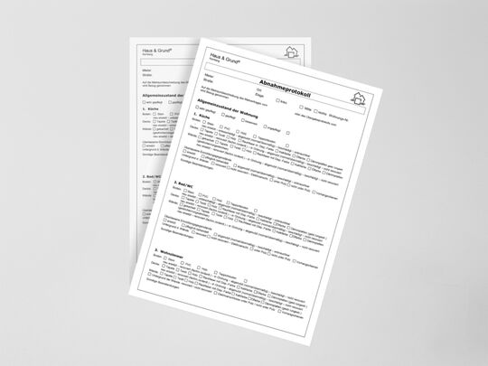 Abnahmeprotokoll für allgemeinzustand der Wohnung, zum Downloaden